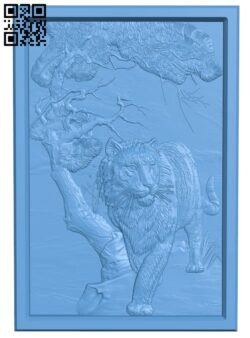 Tiger painting T0004118 download free stl files 3d model for CNC wood carving