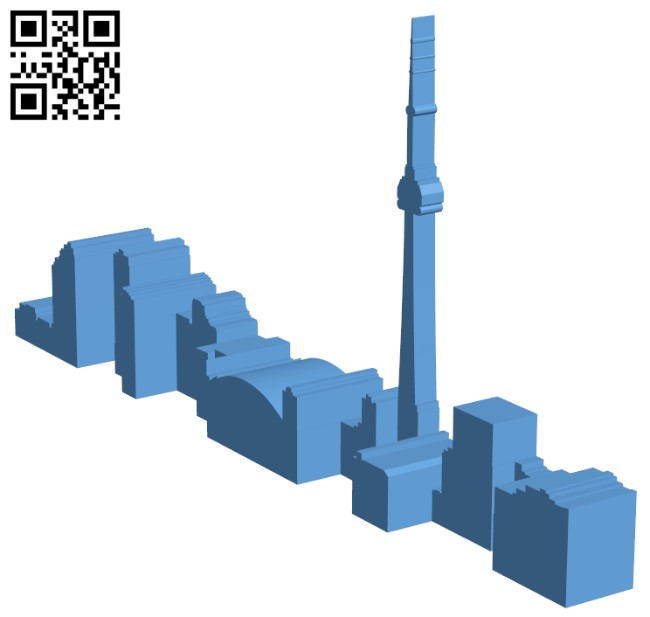 Toronto Skyline H011614 file stl free download 3D Model for CNC and 3d printer