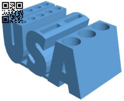 USA pencil holder H011756 file stl free download 3D Model for CNC and 3d printer