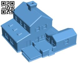 Village House H011596 file stl free download 3D Model for CNC and 3d printer