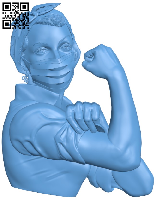 Woman power nurse T0003960 download free stl files 3d model for CNC wood carving