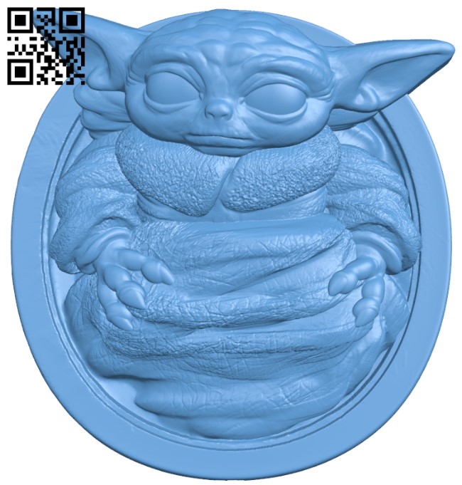 Baby Yoda T0004583 download free stl files 3d model for CNC wood carving