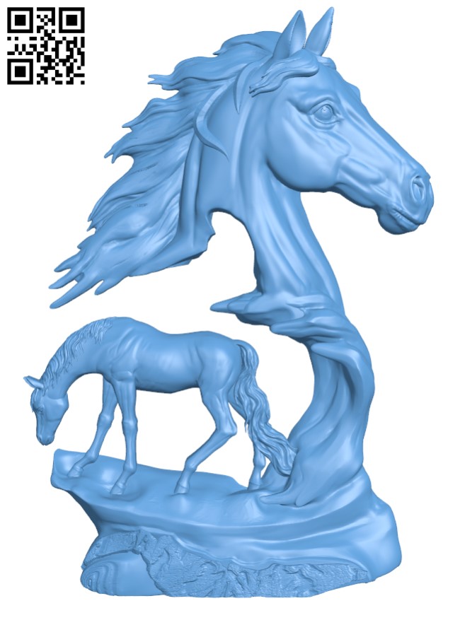 Ballad of stallions T0004464 download free stl files 3d model for CNC wood carving