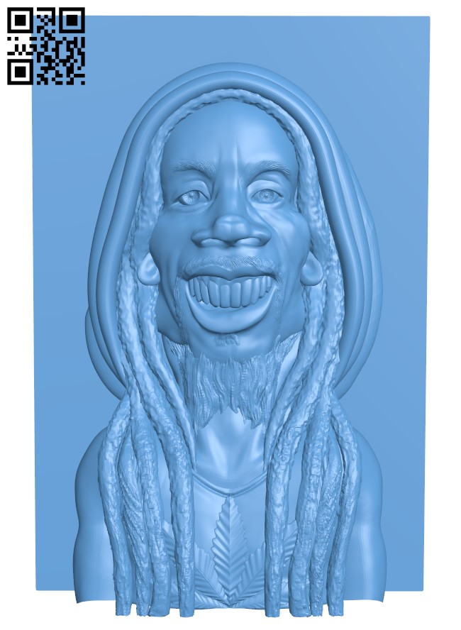 Bob Marley T0004585 download free stl files 3d model for CNC wood carving