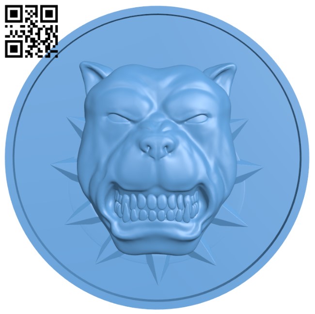 Bulldog head pattern T0004386 download free stl files 3d model for CNC wood carving