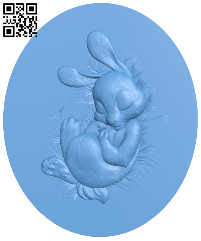 Bunny T0004387 download free stl files 3d model for CNC wood carving