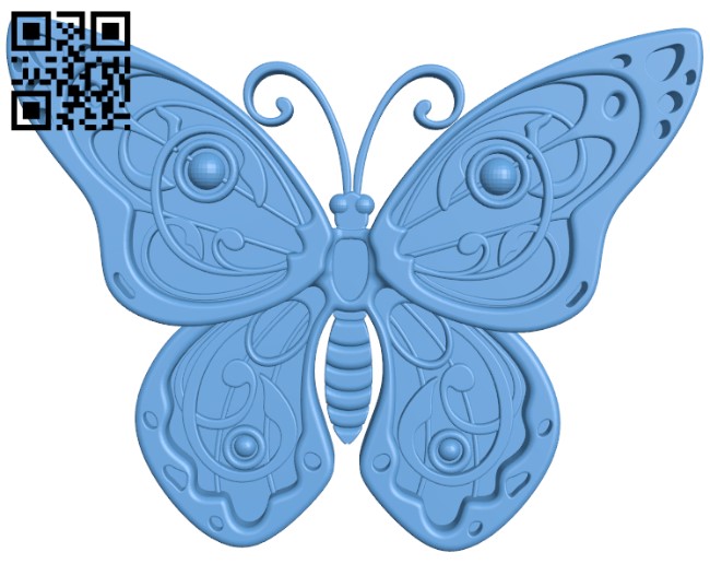 Butterfly pattern T0004388 download free stl files 3d model for CNC wood carving