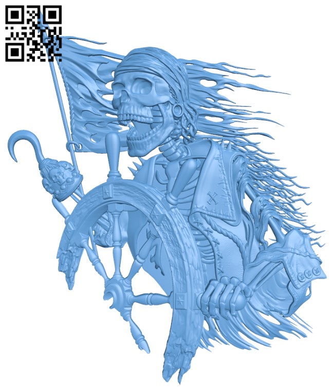 Dead pirate T0004189 download free stl files 3d model for CNC wood carving