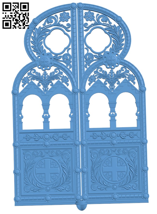 Door frame pattern T0004469 download free stl files 3d model for CNC wood carving