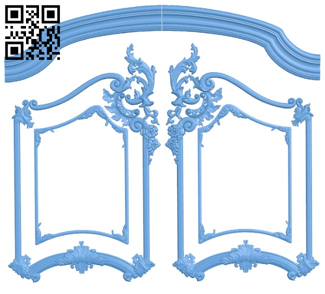 Door frame pattern T0004638 download free stl files 3d model for CNC wood carving
