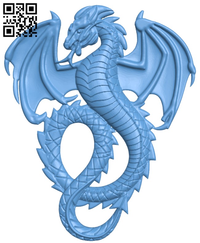 Dragon T0004599 download free stl files 3d model for CNC wood carving