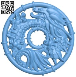 Dragon pattern T0004541 download free stl files 3d model for CNC wood carving