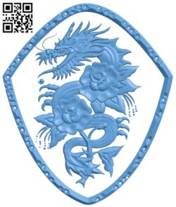Dragon pattern T0004593 download free stl files 3d model for CNC wood carving