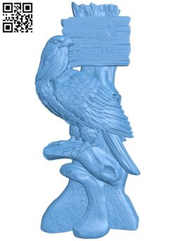 Eagle painting T0004428 download free stl files 3d model for CNC wood carving