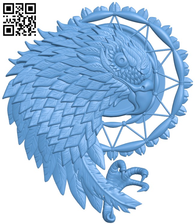 Eagle pattern T0004226 download free stl files 3d model for CNC wood carving