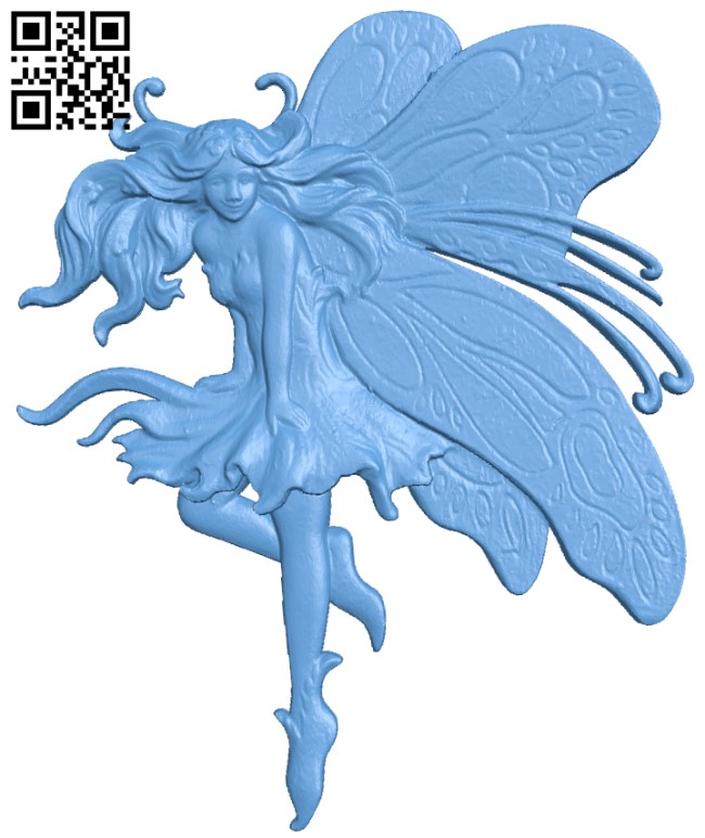 Fairy T0004602 download free stl files 3d model for CNC wood carving