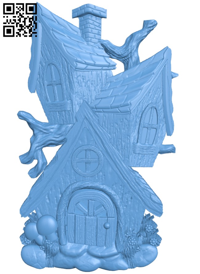 Fairy house T0004227 download free stl files 3d model for CNC wood carving