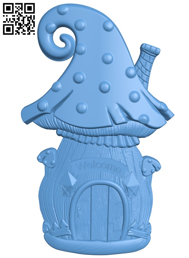 Fairy house T0004229 download free stl files 3d model for CNC wood carving