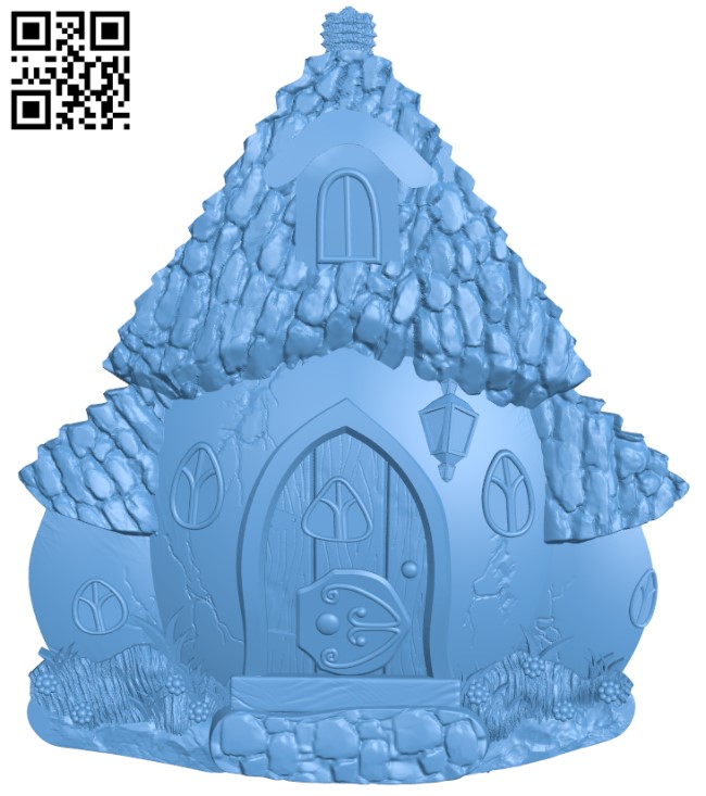 Fairy house T0004233 download free stl files 3d model for CNC wood carving