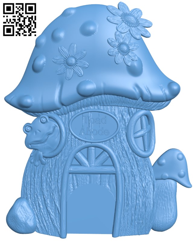 Fairy house T0004236 download free stl files 3d model for CNC wood carving