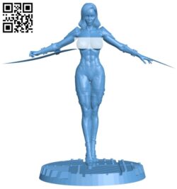 Female warrior H011861 file stl free download 3D Model for CNC and 3d printer