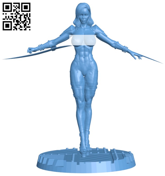 Female warrior H011861 file stl free download 3D Model for CNC and 3d printer