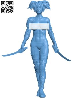 Female warrior H011863 file stl free download 3D Model for CNC and 3d printer