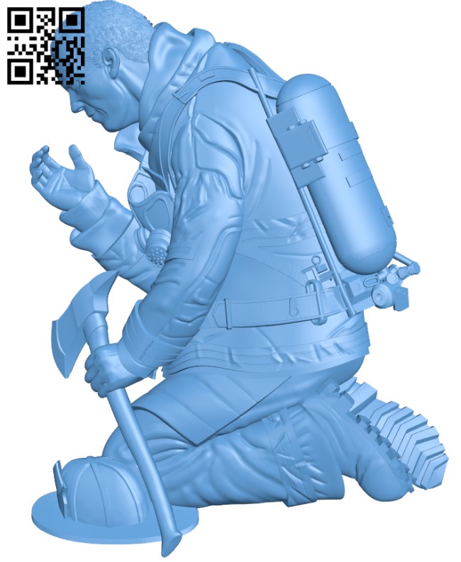 Fireman pray T0004603 download free stl files 3d model for CNC wood carving