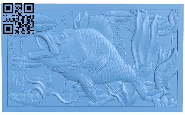 Fish painting T0004399 download free stl files 3d model for CNC wood carving