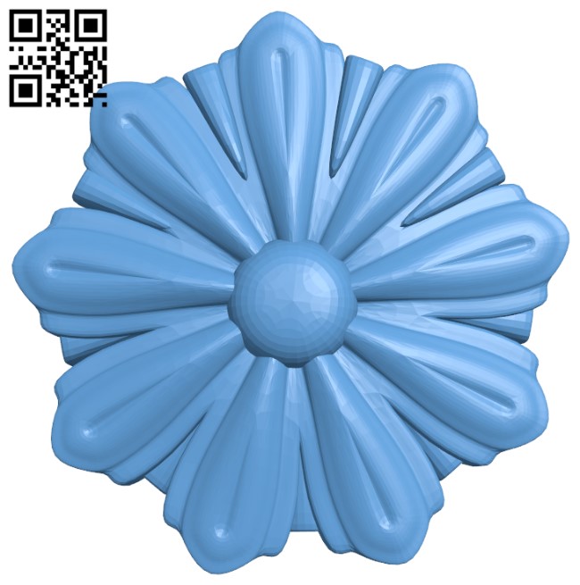 Flower pattern T0004143 download free stl files 3d model for CNC wood carving