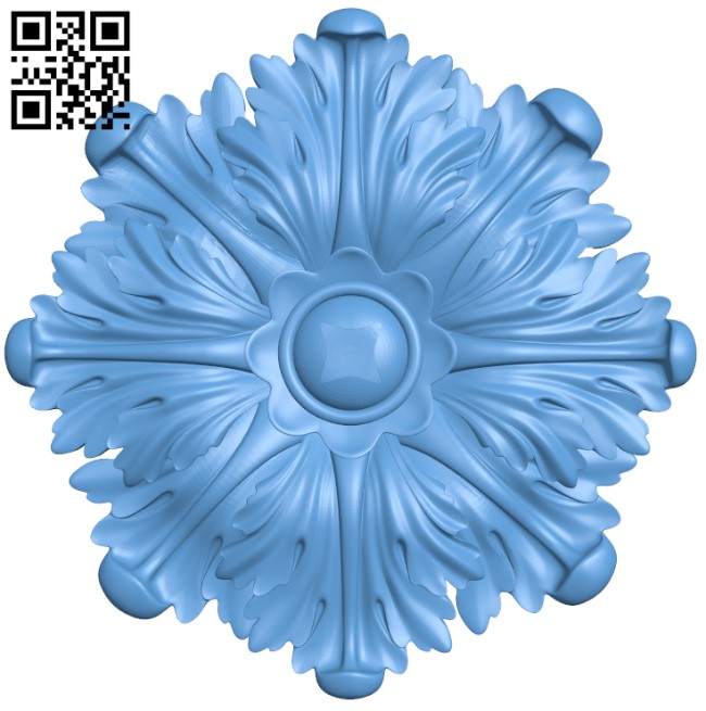 Flower pattern T0004164 download free stl files 3d model for CNC wood carving