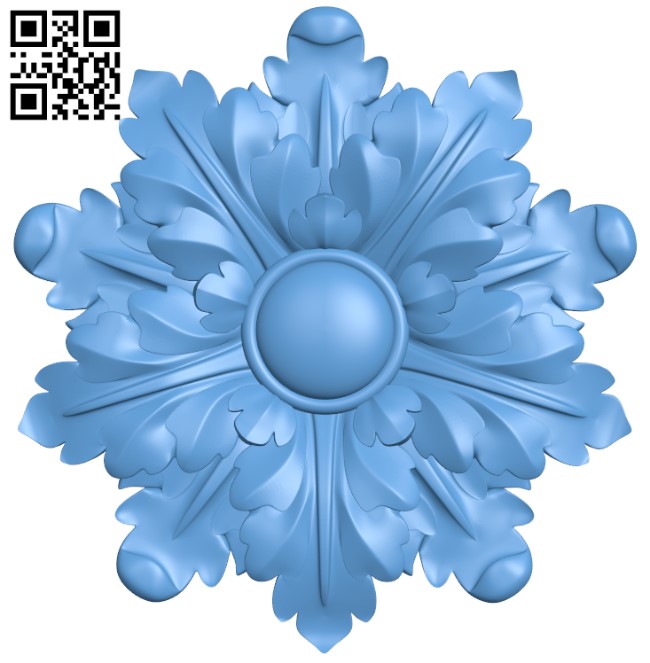 Flower pattern T0004165 download free stl files 3d model for CNC wood carving