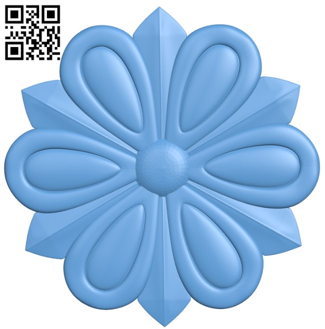 Flower pattern T0004191 download free stl files 3d model for CNC wood carving