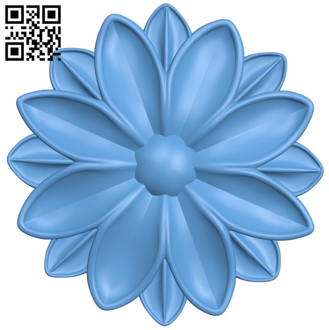 Flower pattern T0004241 download free stl files 3d model for CNC wood carving