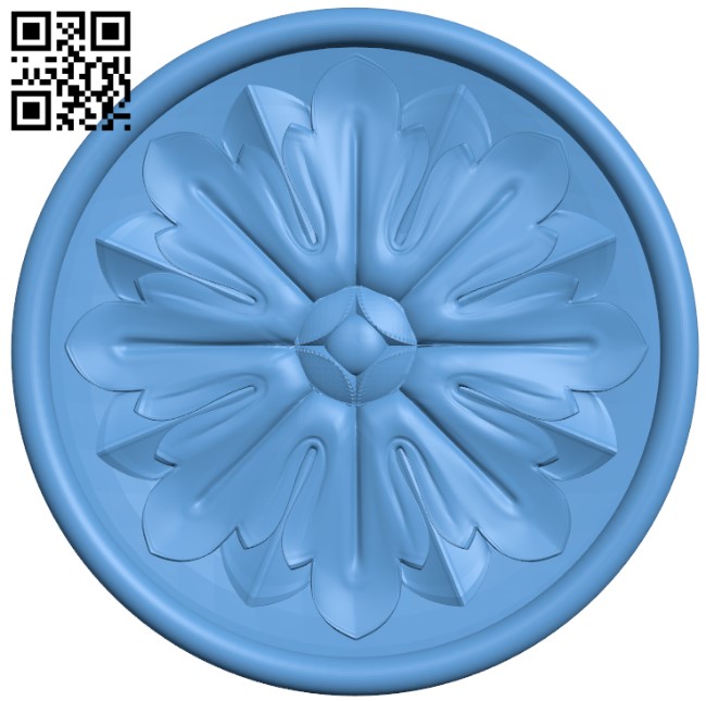 Flower pattern T0004247 download free stl files 3d model for CNC wood carving