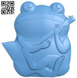 Frog painting T0004400 download free stl files 3d model for CNC wood carving