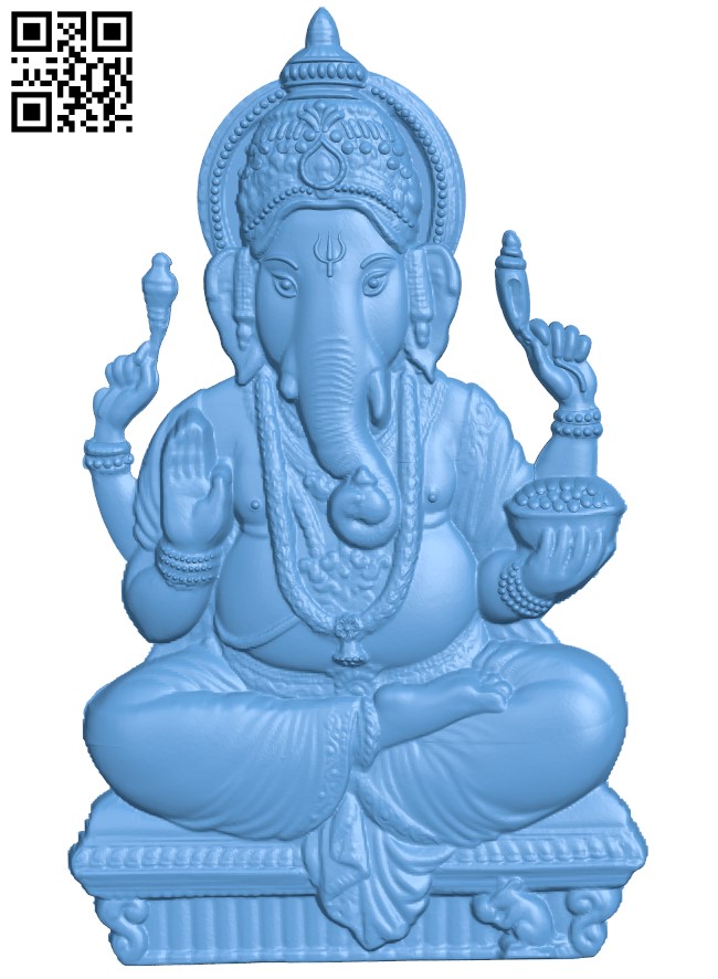 Ganesha T0004605 download free stl files 3d model for CNC wood carving