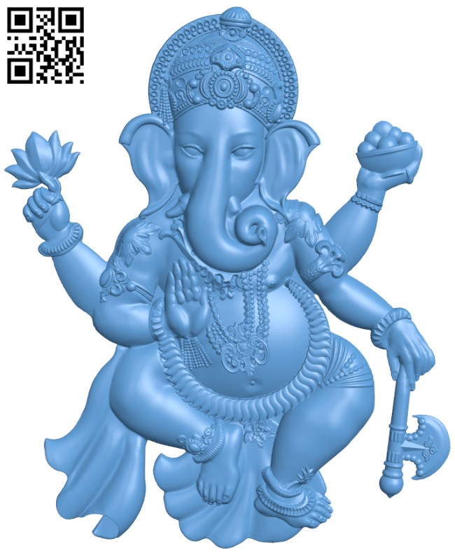 Ganesha T0004606 download free stl files 3d model for CNC wood carving