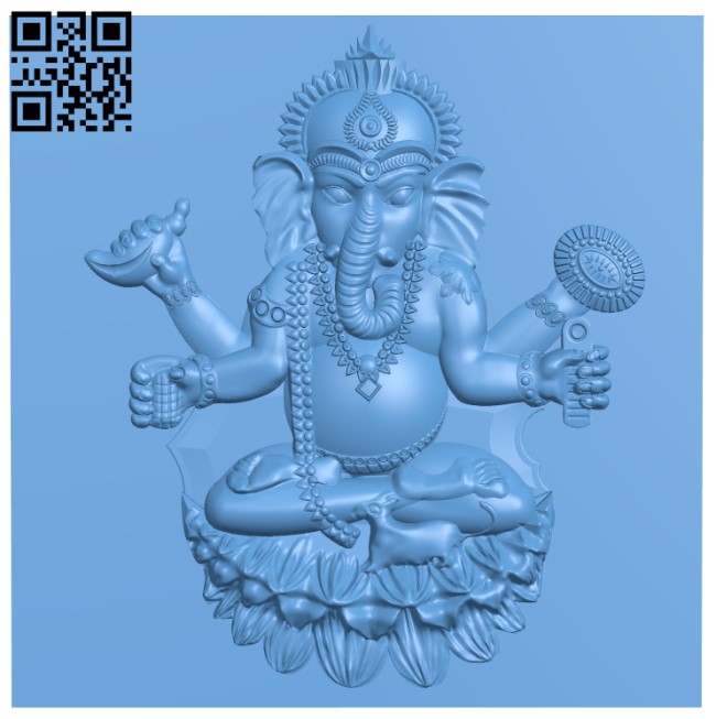 Ganesha T0004607 download free stl files 3d model for CNC wood carving