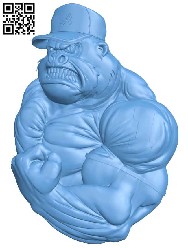 Gorilla T0004608 download free stl files 3d model for CNC wood carving