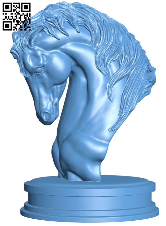 Horse bust H011869 file stl free download 3D Model for CNC and 3d printer