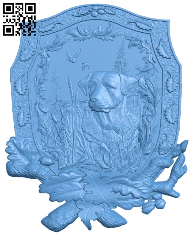 Hunting painting T0004269 download free stl files 3d model for CNC wood carving