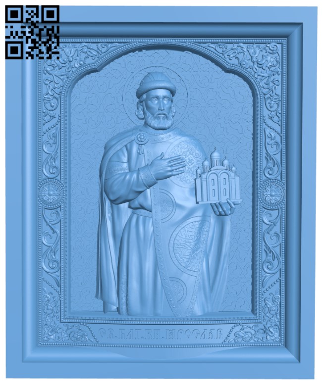 Icon St. Yaroslav the Wise T0004433 download free stl files 3d model for CNC wood carving
