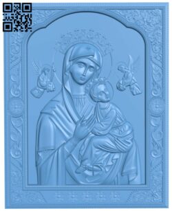 Icon of Mother of Perpetual Help T0004199 download free stl files 3d model for CNC wood carving