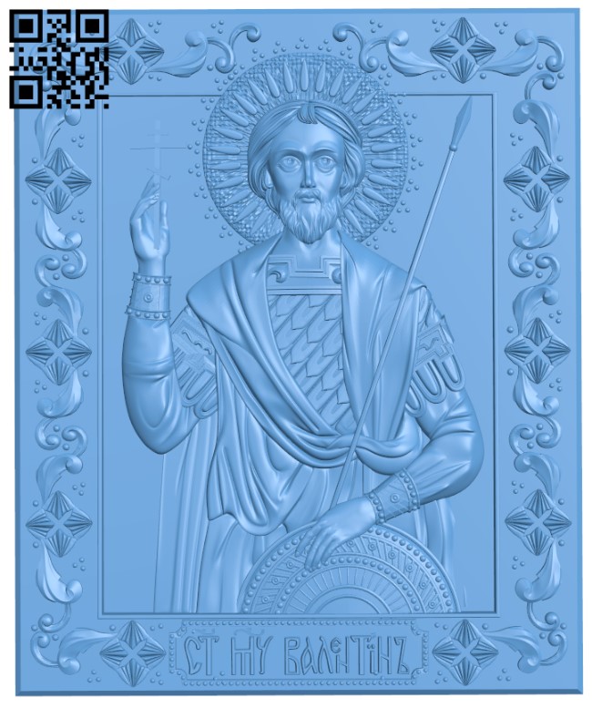 Icon of Saint Valentine T0004201 download free stl files 3d model for CNC wood carving