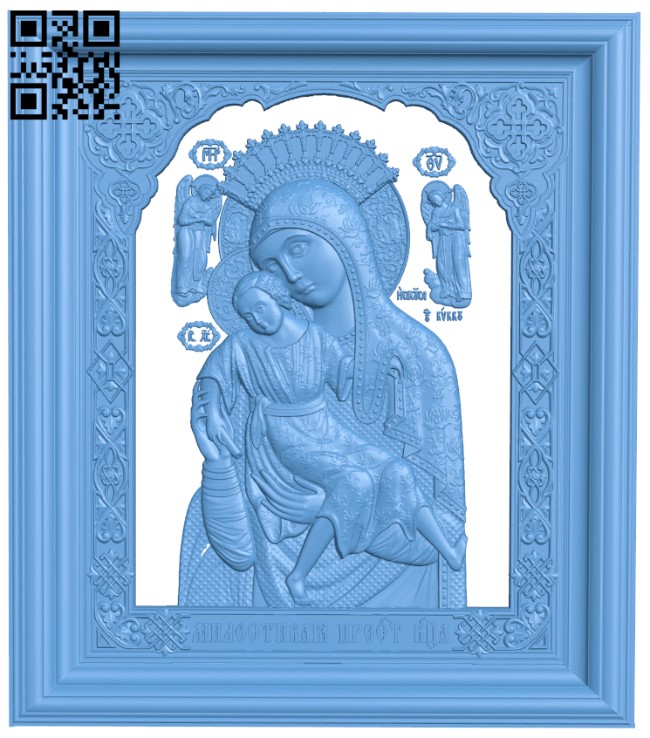 Icon of the Mother of God T0004432 download free stl files 3d model for CNC wood carving