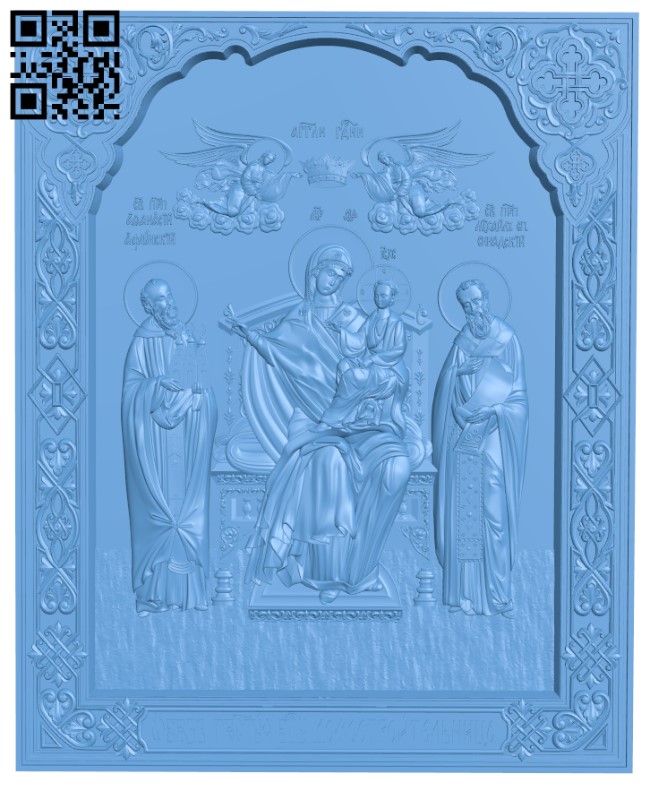 Icon of the mother of god Economissa T0004431 download free stl files 3d model for CNC wood carving