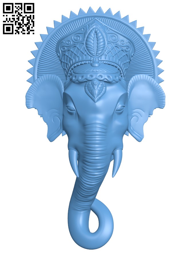 Indian elephant T0004609 download free stl files 3d model for CNC wood carving