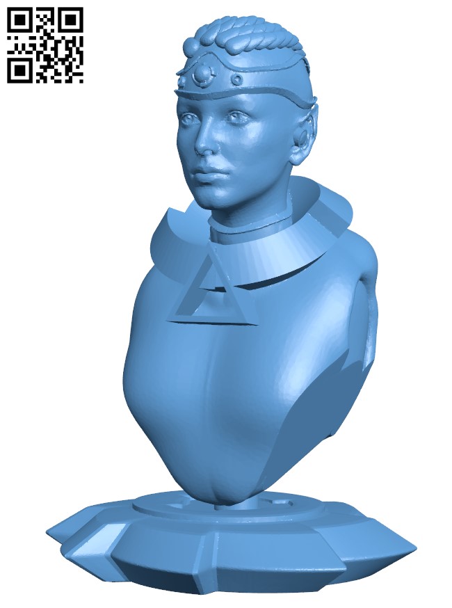 Laryel - SciFi Elvish Queen Bust H011841 file stl free download 3D Model for CNC and 3d printer