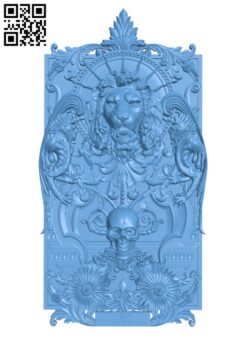 Lion head pattern T0004168 download free stl files 3d model for CNC wood carving